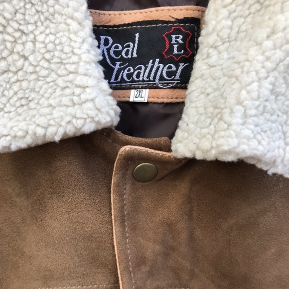 Real Leather Brand Two-Tone Womens Western Leather Jacket Coat. Size 2 XL - Picture 4 of 8